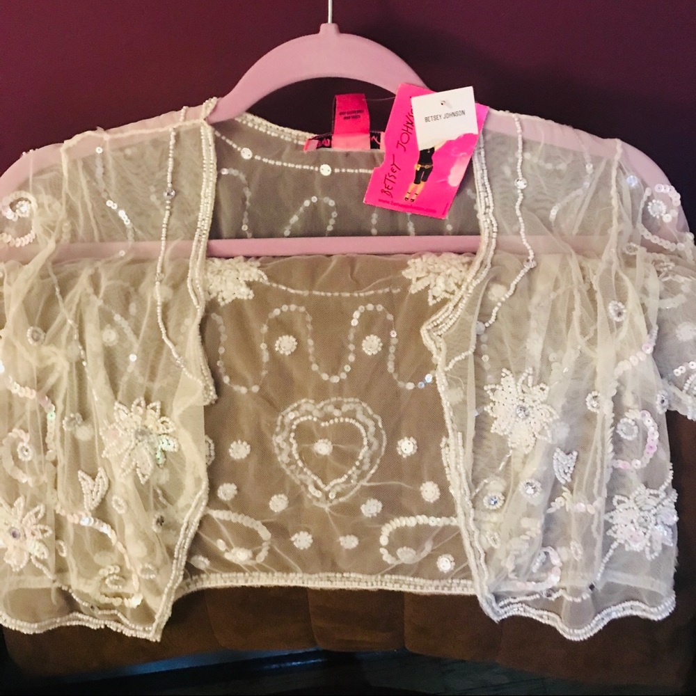Betsy Johnson sheer blouse/camisole